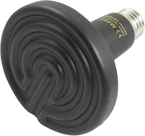 IIVVERR AC 220-240V 150W Emisor de cerámica calentado para mascotas reptil calor bombilla negro (AC 220-240V 150W Emisor de cerámica Calefacción