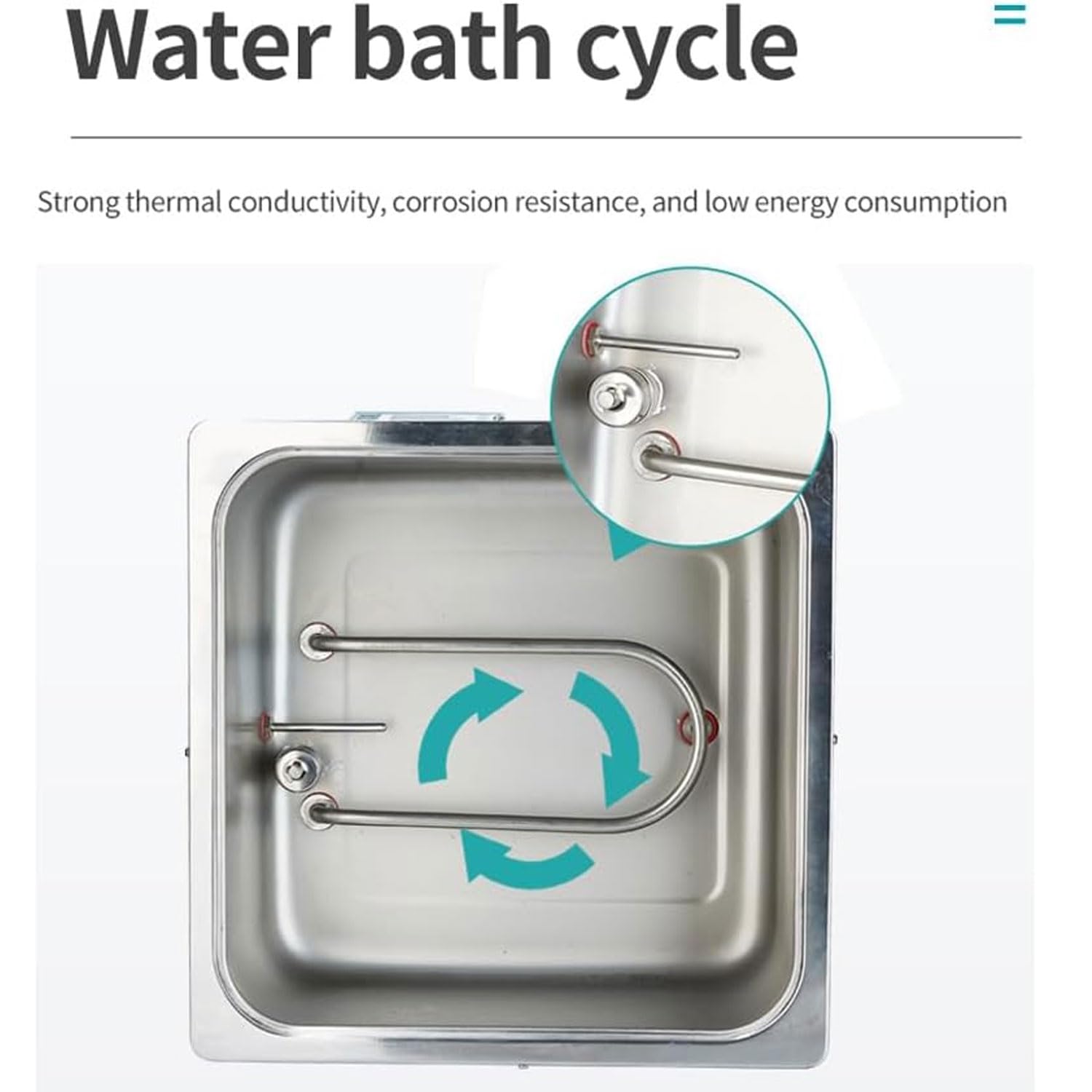 Baño María de laboratorio de 3 L, baño María de acero inoxidable de un solo orificio de 300 W, baño María eléctrico de laboratorio con pantalla digital, baño María termostático anticombustión en seco