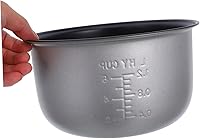 Vista 2 de Angoily Olla de arrocera interior de repuesto, 3 litros de aleación de aluminio, olla de cocción interior antiadherente con cuchara de arroz (3L)