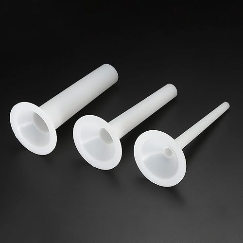 Miniatura 4 de MECCANIXITY Molinillo de carne PE tubo de relleno de 0.394 in, 0.787 in, 1.181 in de diámetro, 6.614 in de altura para picadora de carne, batidora