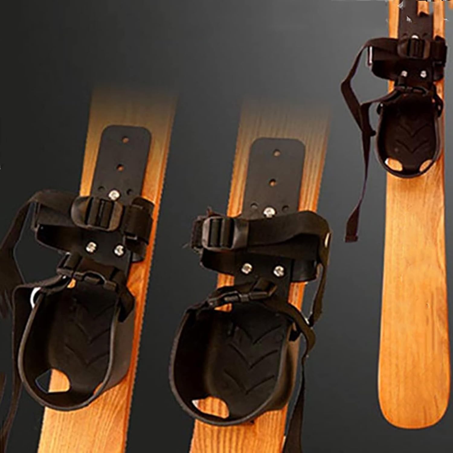 COYEUX Snowboard et bâtons, Skis en Bois pour Adultes et Enfants, avec bâtons à Neige, pour Le Ski, Le Patinage sur Glace