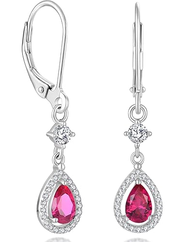 YL Teardrop Butterfly Dangle Earrings for Women, Solid 925 Sterling