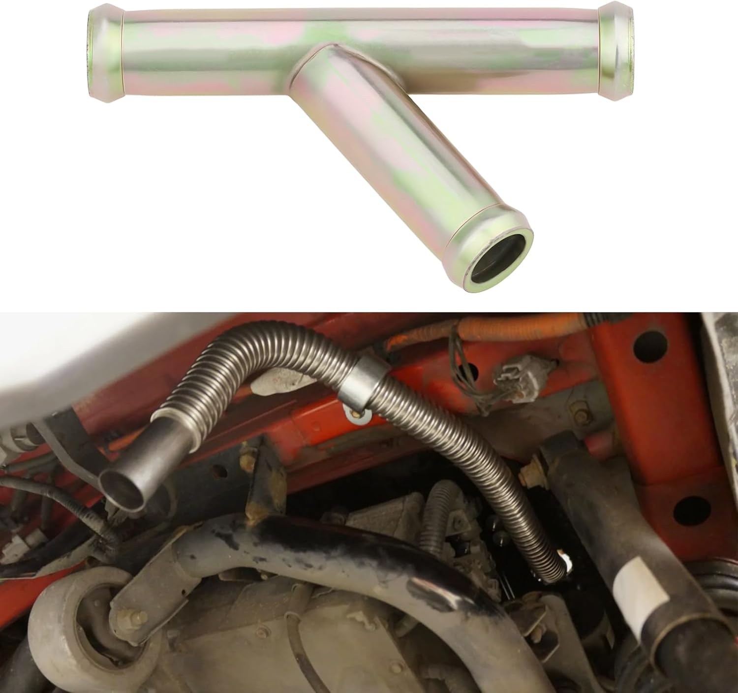 2pcs Heater Hose Y Wye Connector 16mm Coolant Pipe Adapter Y-Type