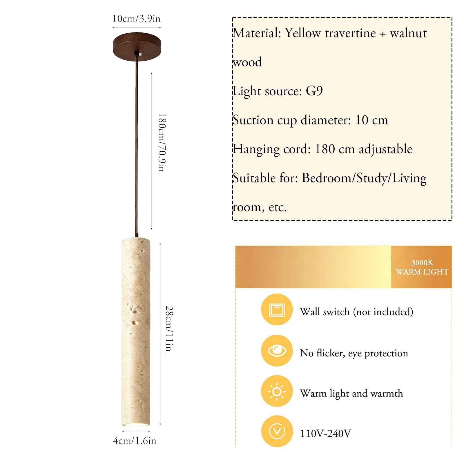Accesorio colgante de madera ligera de piedra natural de estilo japonés