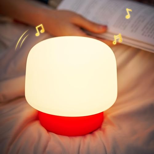 Miniatura 2 de Touch & Tap - Luz nocturna de hongos para niños, lámpara de silicona suave con efectos de sonido, LED amigable con los ojos, carga inalámbrica,