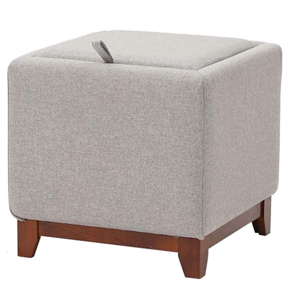 Repose-pieds pour table basse : tabouret coffre rembourré gris pour un salon chaleureux