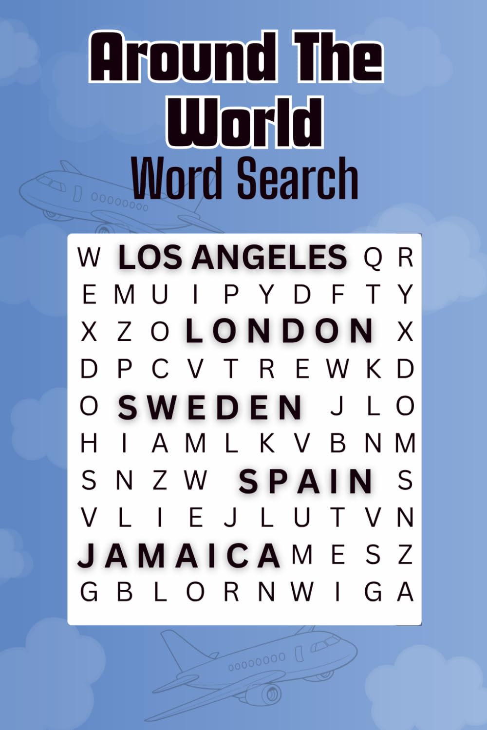 Around The World Word Search Puzzle Book: Word Searches With Easy to Read Print About Different Cities And Neighborhoods | 6x9 Inches, 38 pages | 30 puzzles