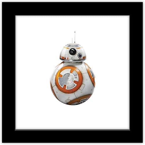 Trends International Gallery Pops Star Wars Saga - Póster de pared BB-8, 12 x 12 pulgadas, versión enmarcada en negro