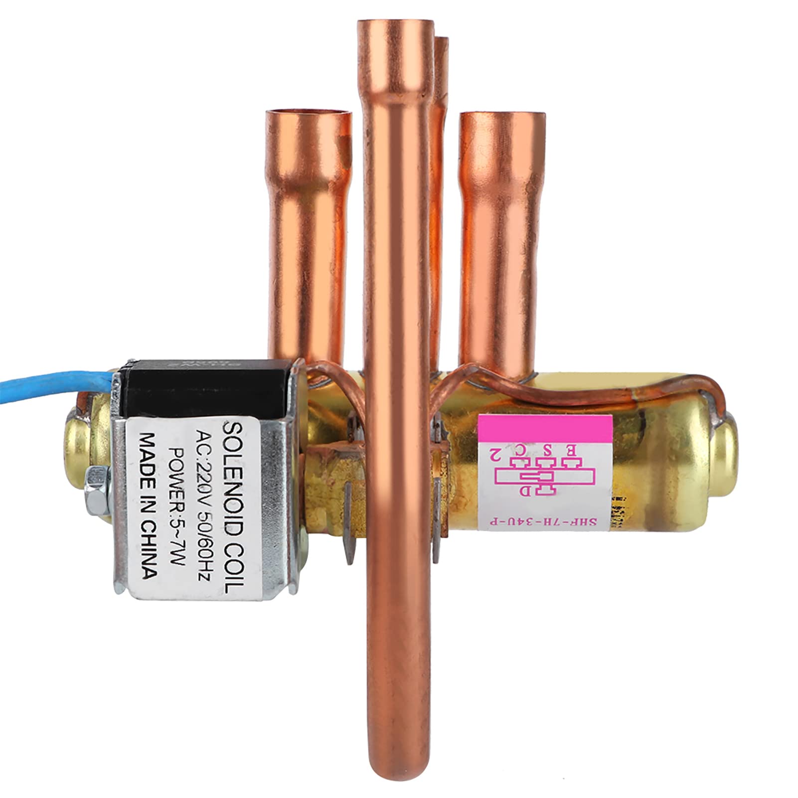 Haofy Vanne d'Inversion ¨¤ 4 voies, Valve R¨¦versible pour Climatisation Pompe ¨¤ Chaleur Service de R¨¦frig¨¦ration Accessoire de Maintenance (1.5P-2P)