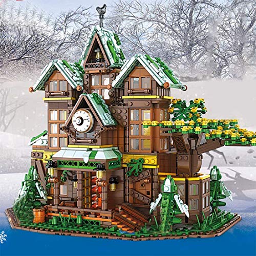 LAKIOMZ Technic Baumhaus Bausteine Modell 2466pcs Kreative Baumhaus Zeit Zimmer Ziegel Spielzeug Zusammenbauen… – Bild 4