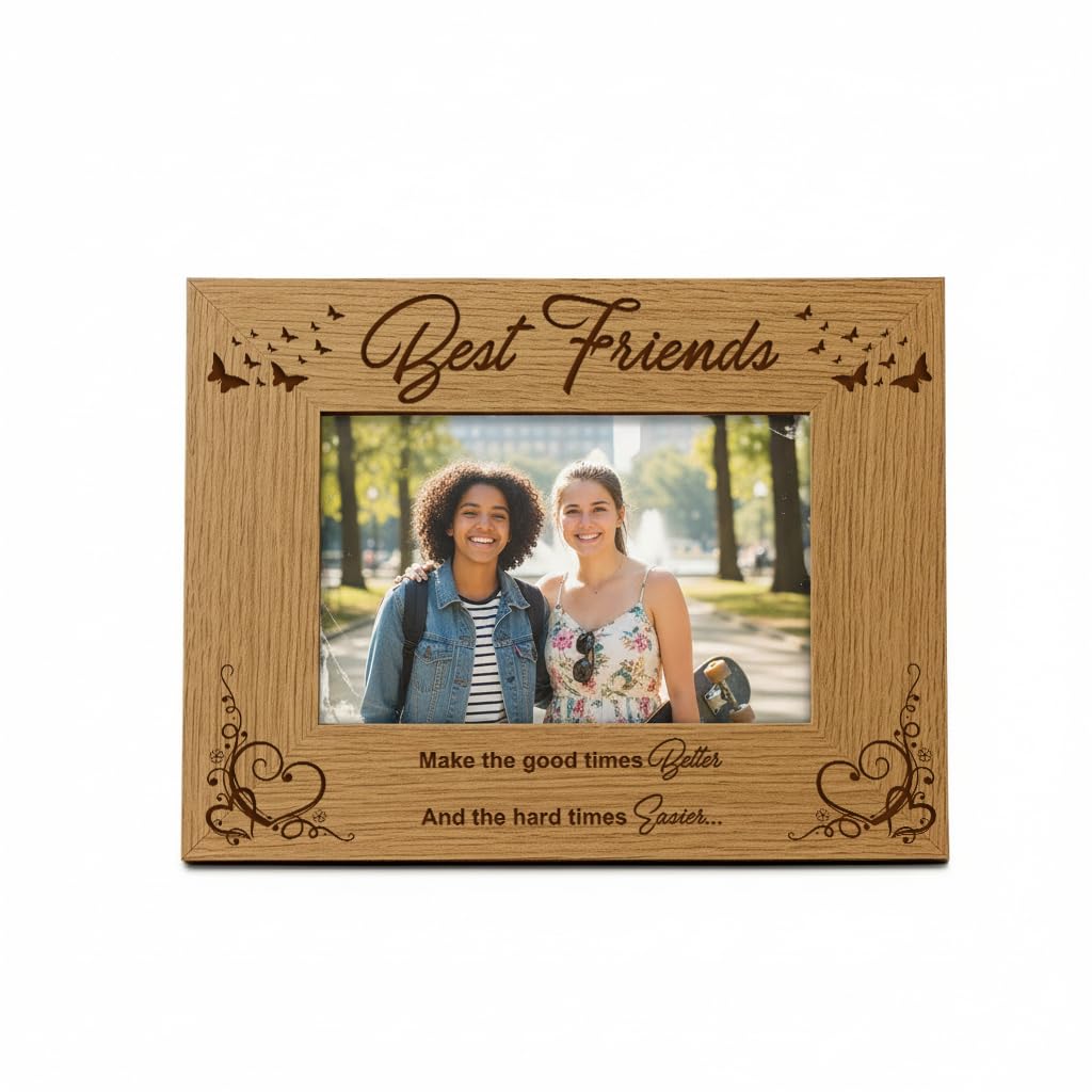 Ukgiftstoreonline Wooden Best Friends Photo Frame Gift (5 X 7 Inch)