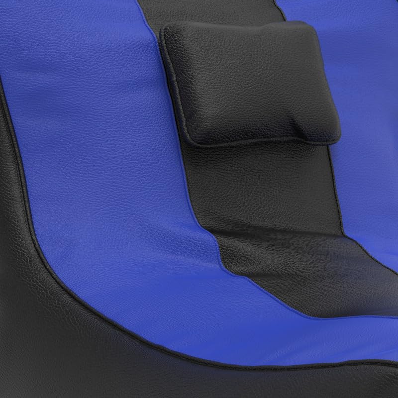 Image of Biggie Bean Bag Chair 6XL with Beans Filled-Zuno Lounger-Laziness Pro Max-Crafted for Comfort-Styled for Elegance with Free Cushion & Footrest (Matching Color : Regular, Black Blue)
