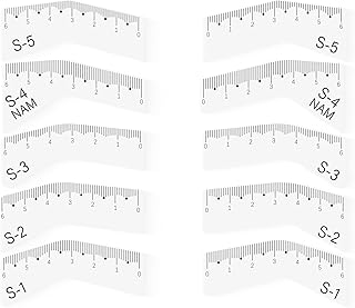 5 pares de plantillas de cejas, regla de 5 fo...