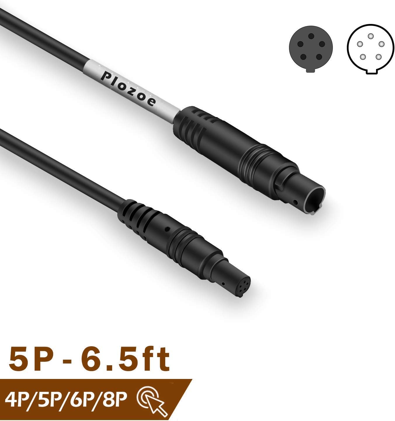 Backup Camera Extension Cable, 5 Pin 6.5 Ft/2M Dash Cam Cord Car Dash Camera Rear View Camera Cord Wires