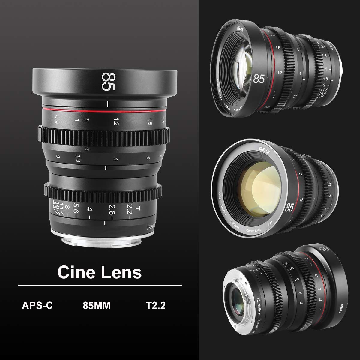 Amazon.com : MEKE 85mm T2.2 Mini Fixed Prime Manual Focus