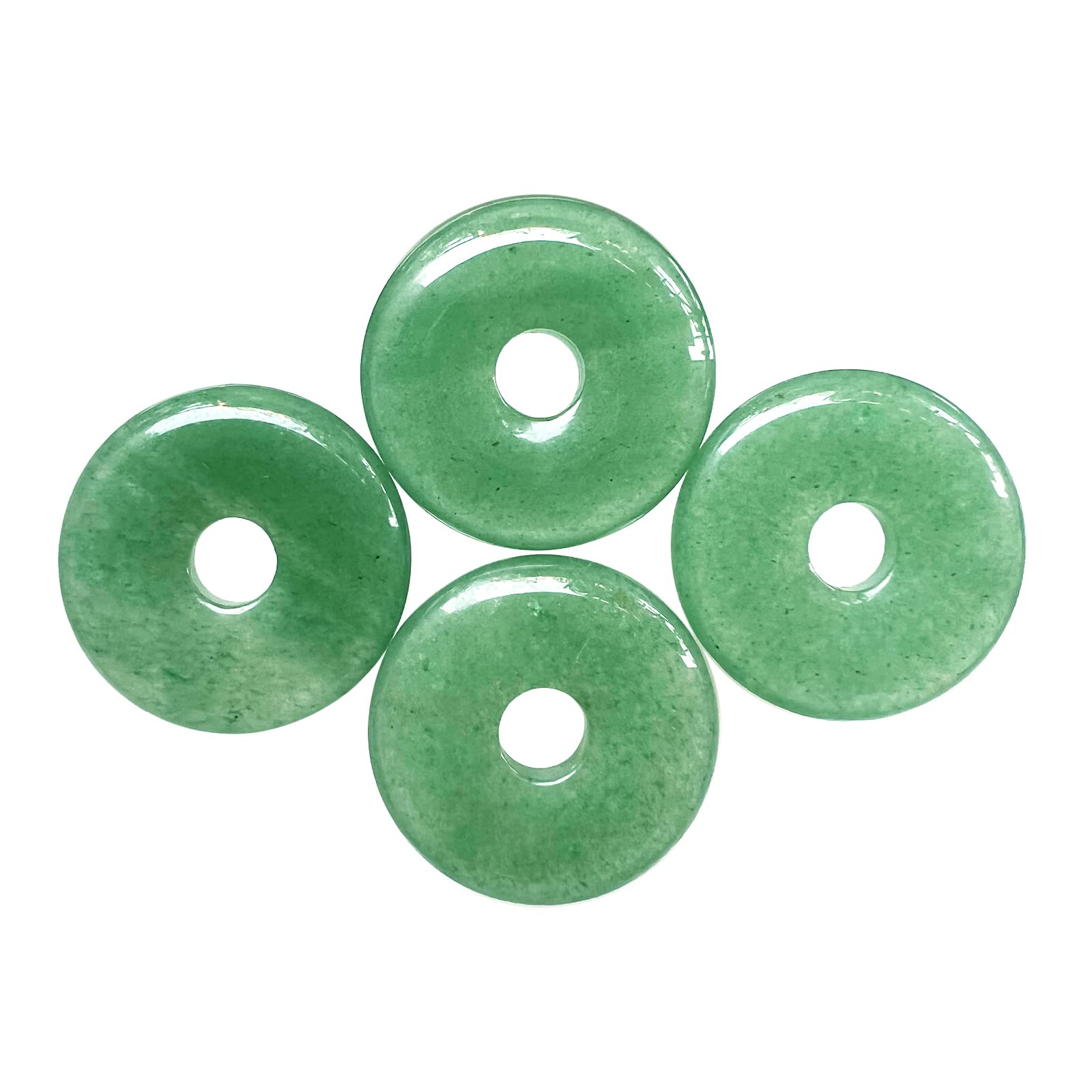 Anneaux ronds en aventurine verte 7mm pour fabrication de bijoux