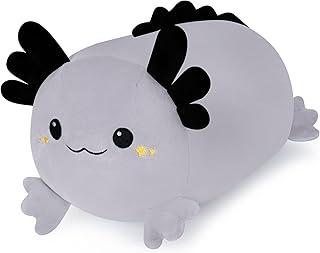 Axolotl Plush Stuffed Animal-13'' Grey Axolotl Plush Toy, Axolotl Plush Pillow, Cute Soft Plush Axolotl Plushie Stuffed To...
