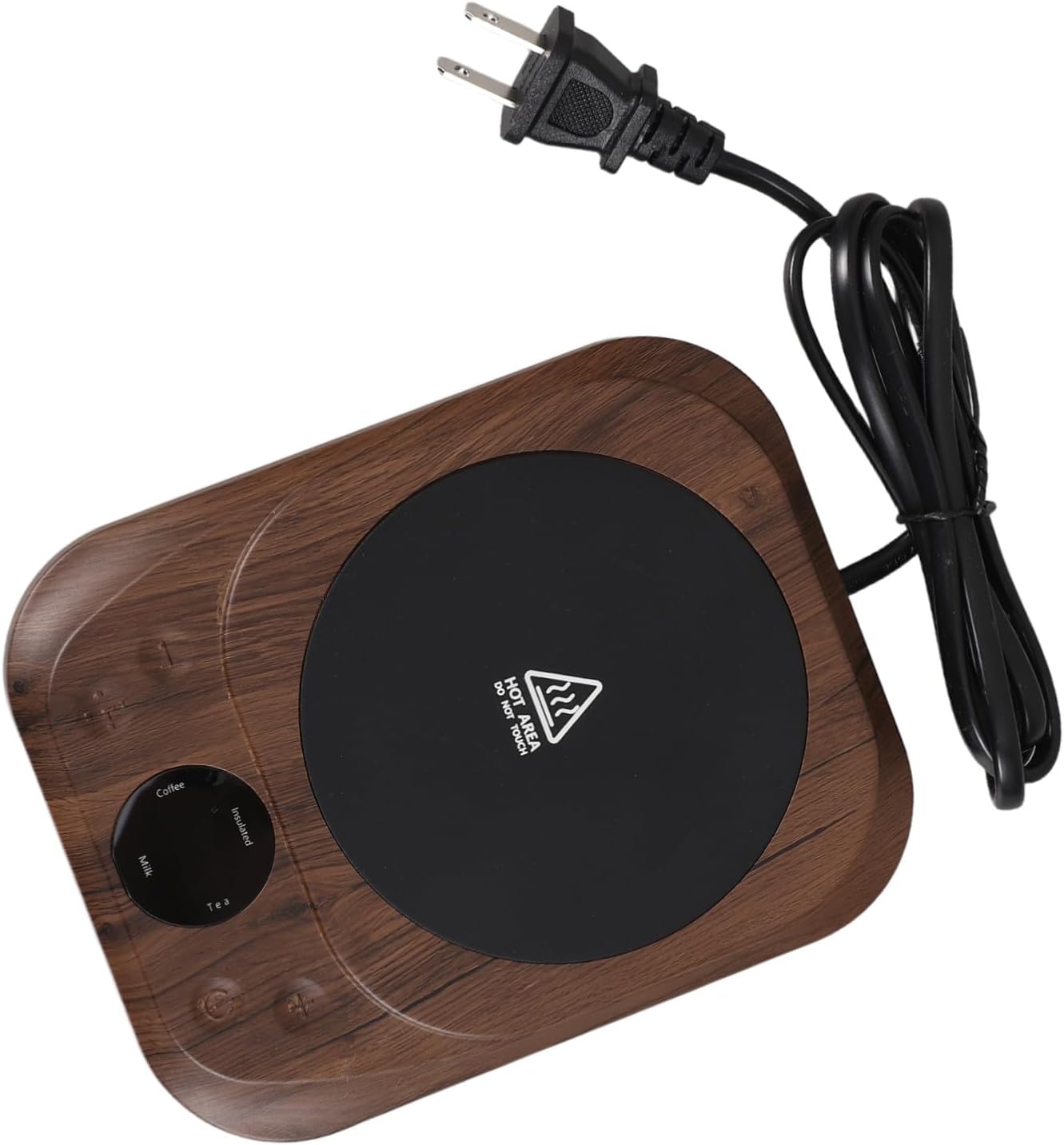Generic Electric Coffee Cup Warmer with Timer Reservation and Even Heating, Oversized Heating Panel, Intelligent LED Screen, Colorful Ambience Light, Cord, Compatible with Milk and Coffee