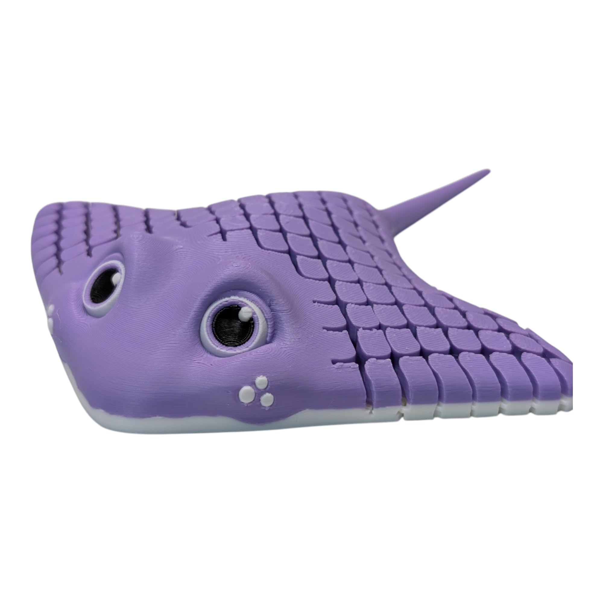 Manta Ray Fidget Toy, Multicolor 3D Printed Articulated, Sensory toy, 3d printed animals (Lavender)