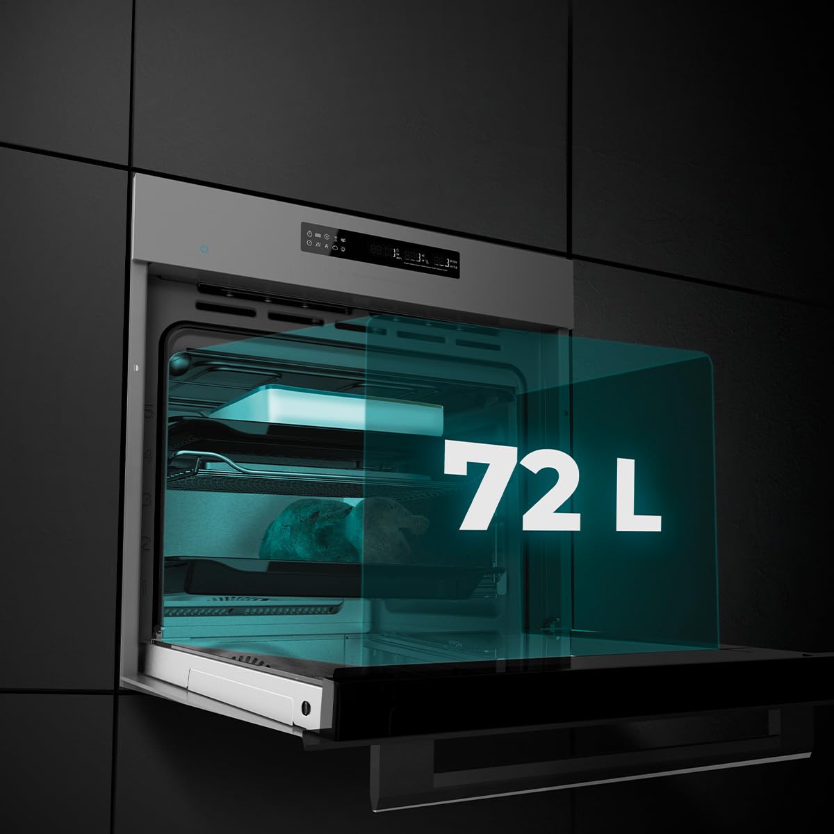 Cecotec Integrierter Backofen 60 cm Bolero Hexa SM406000 Glass Grey A+. 2900 W 72 L – Bild 4