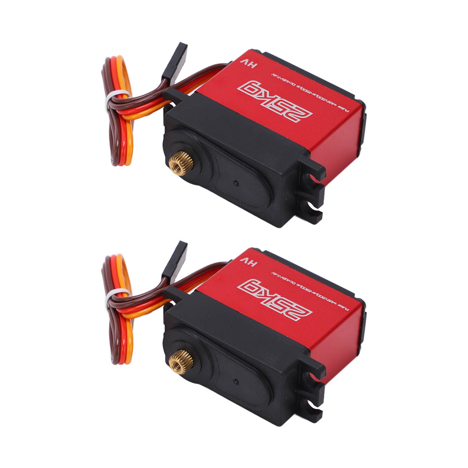 Servo digital de 25 KG, engranaje de dirección totalmente metálico de alto par con brazo servo de 25T para coches RC 1:10