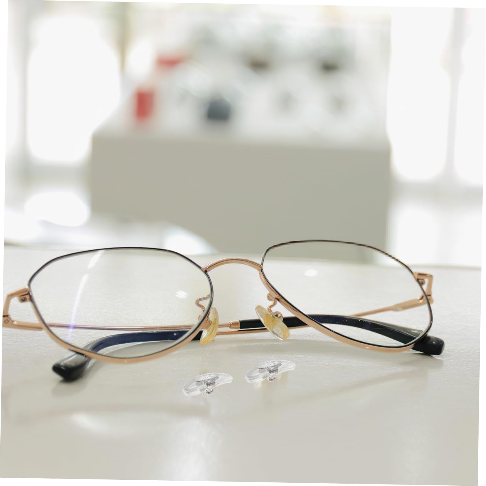 SOESFOUFU 10 Pairs Glasses Nose Pads Eyeglasses Eyeglass Nose Pads Glasses Nose Cushion Glasses Nose Support Nose Cushion for Glasses Nose Protector PVC Non-Slip Optical Glasses
