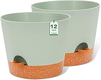Vista 60 de GARDIFE 10/9/8 inch Plant pots, planters for Indoor Plants, self Watering Plant Pot, Flower pots, Black