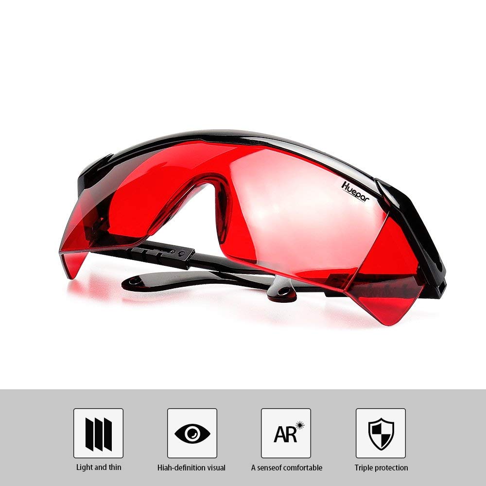 Huepar GL01R Red Laser Enhancement Glasses Eye Protection Safety