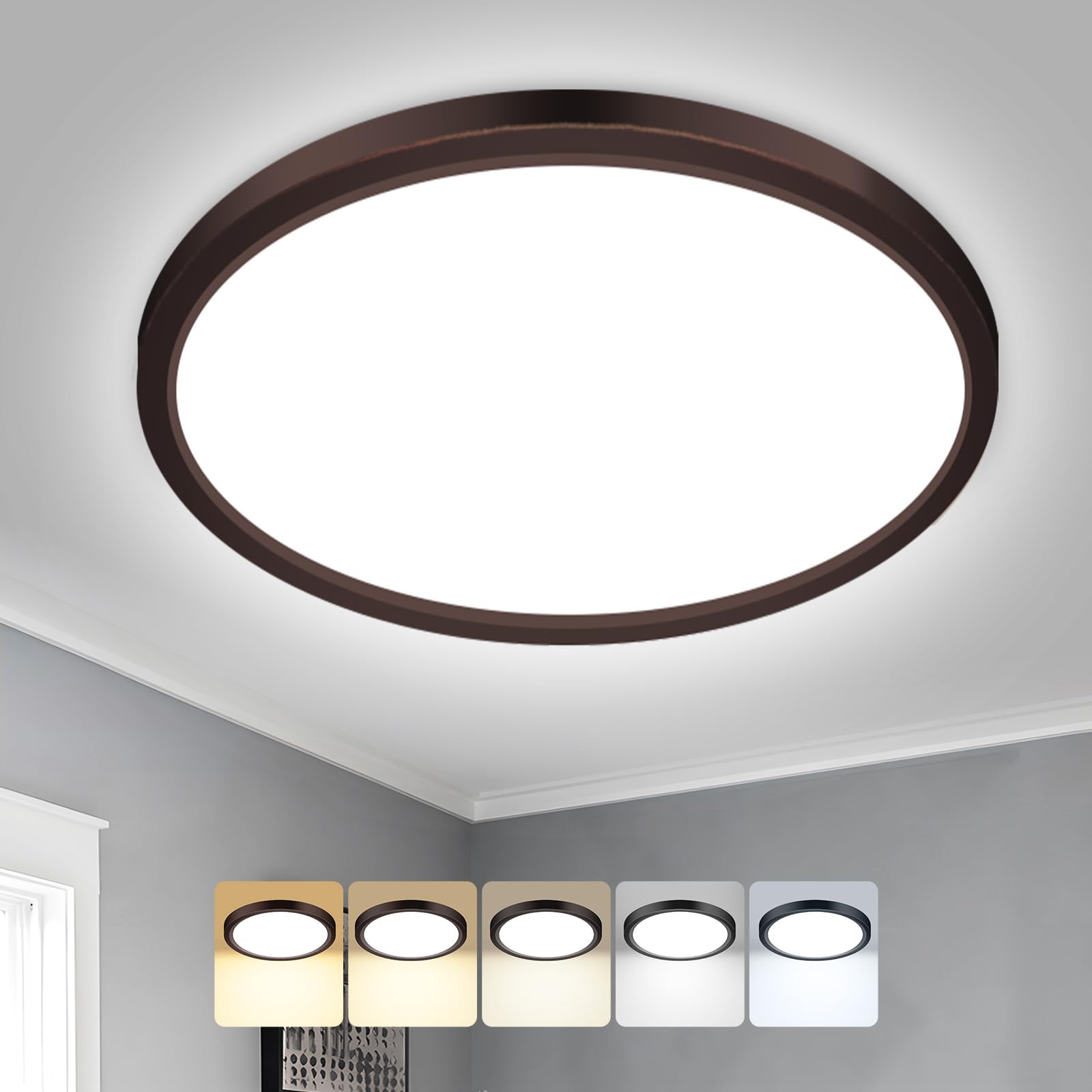 Peasur Deckenlampe LED Deckenleuchte Flach