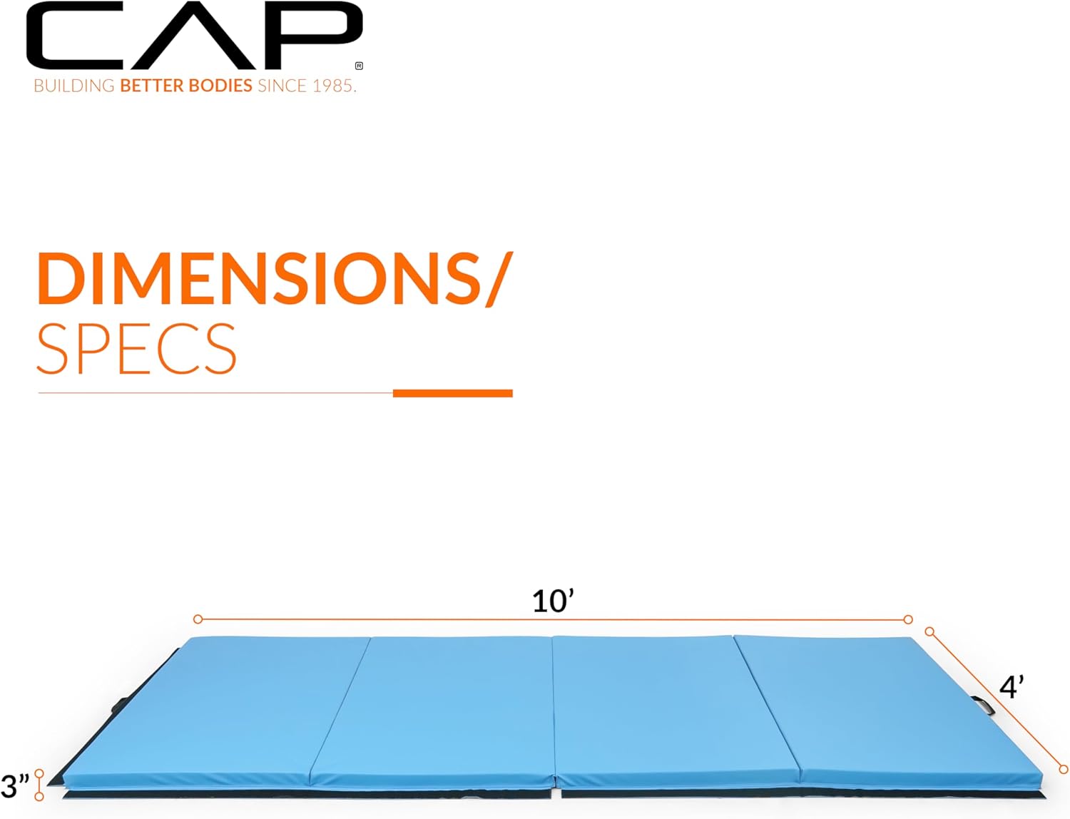 CAP Barbell All Purpose Folding Anti Tear Exercise Training Aerobic Fitness Gym & Gymnastics Balance Mat | Multiple colors