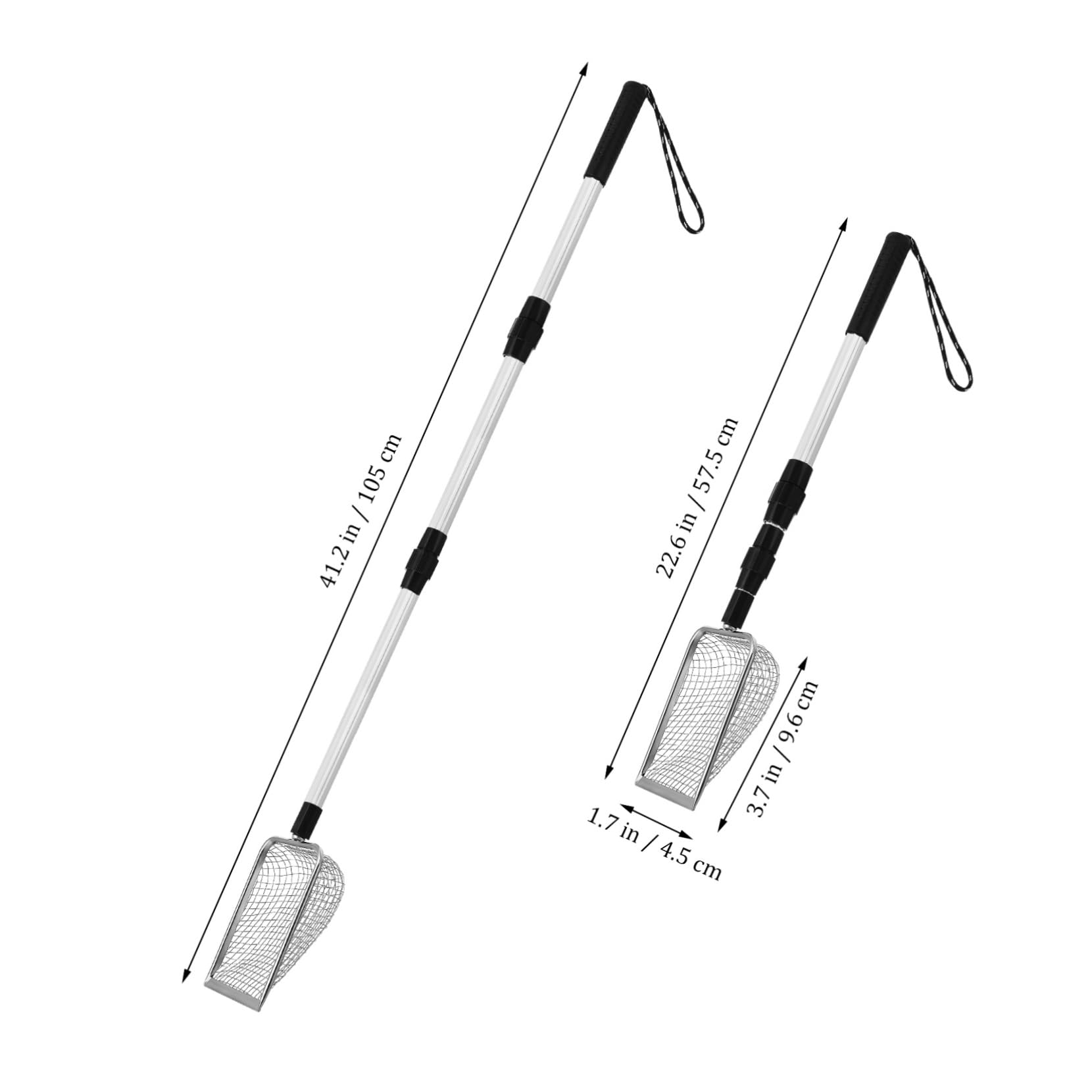 Toyvian 2pièces Pelle à Litière pour Chat Tamis Ajustable Poignée Ergonomique Outil De Nettoyage pour Bac à Litière