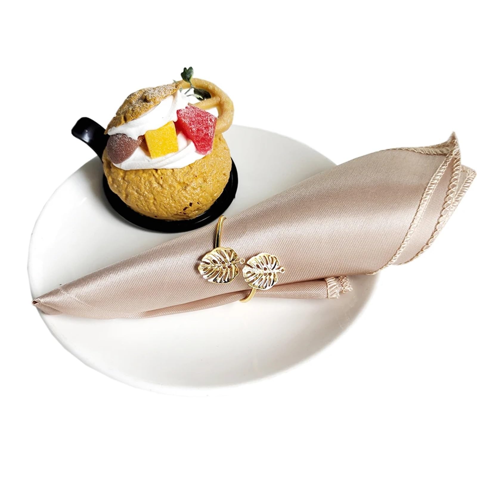 Servilletas de Tela, Servilletas de Mesa 5 o 10 Piezas Multicolor 29x29cm(10 Peach)