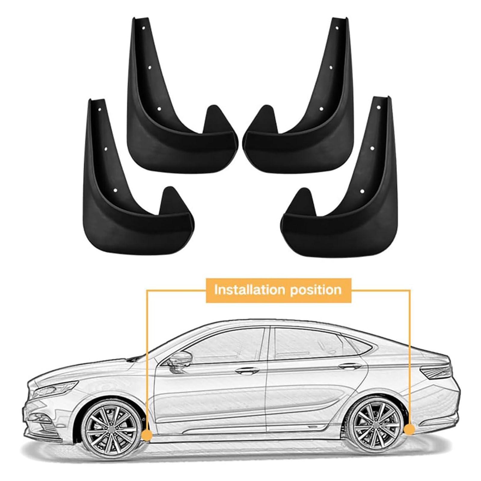 Paraspruzzi Auto, per Renault Arkana | Captur 2 | Clio 5 | Zoe 2020-2024 2025 Parafanghi Veicolo Protezione Spruzzi Ruota Schermo Sporcizia Estensione Passaruota Kit Modellati