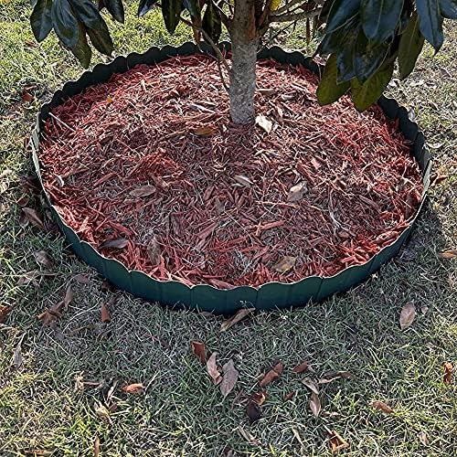 Miniatura 5 de Juego de 40 bordes de jardín, 40 unidades, borde de césped entrelazado, borde decorativo para jardín, césped, cama de flores (40, verde)