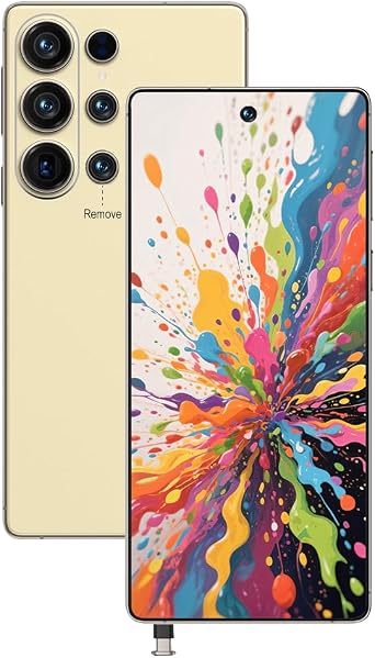 I26 Ultra 5G Unlocked Phone, 512GB+12GB Smartphone, Cell Phone Android 15 with Built in Pen, 8000mAh Battery,6.99" FHD+ Screen,108MP Camera/Dual SIM/Fingerprint Lock/Face - Gold