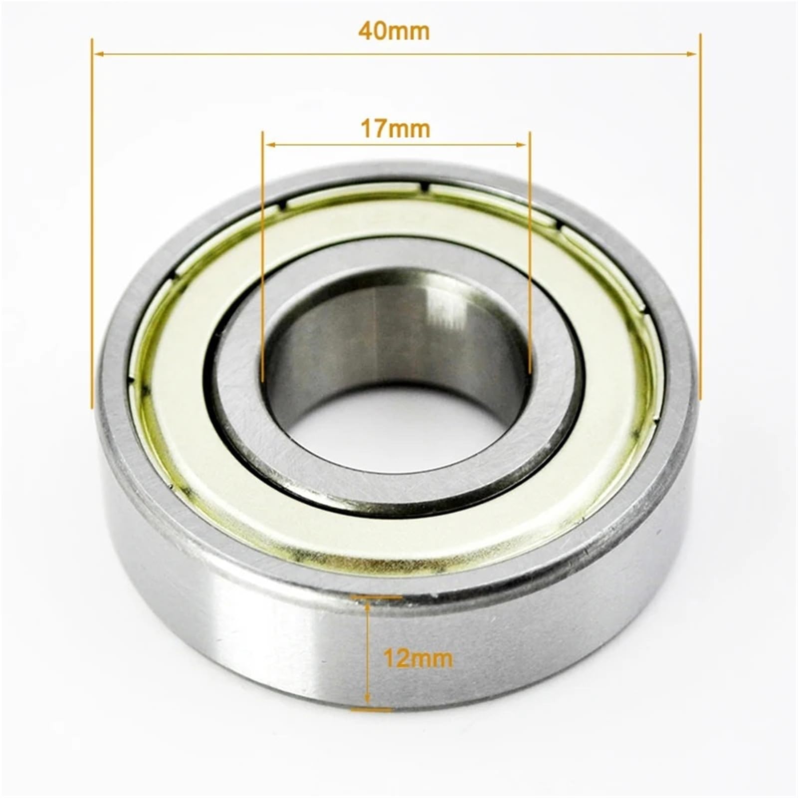 6203 2RS ​​ZZ 17 x 40 x 12 mm 6203RS 6203Z DDU 2Z Diamètre intérieur 17 mm Acier chromé Roulement à billes 2 pièces (6203 ZZ normal)