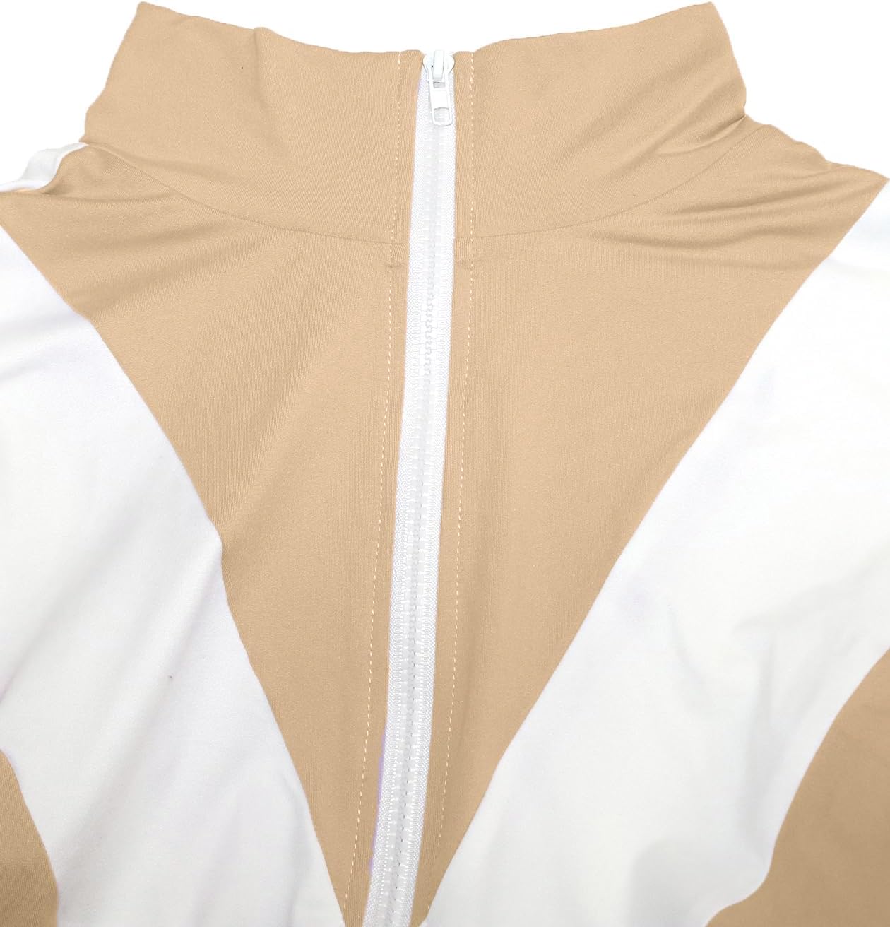 Tbahhir Casual Sets for Women 2 Piece Colorblock Tracksuit Long Sleeve Cropped Jakcets and Legging Pants Stretch Outfits - Image 6