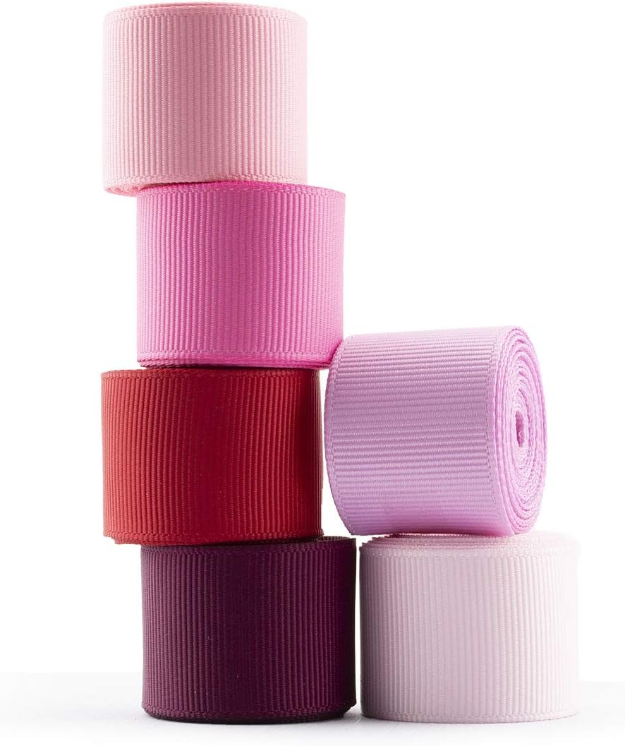 Summer-Ray 60 Yards Grosgrain Ribbon – 1 Inch (25mm) Wide – 30 Vibrant Colors, 2 Yards Each – Polyester, Colorfast & Machine Washable – Perfect for Crafts, Sewing & Hair Accessories