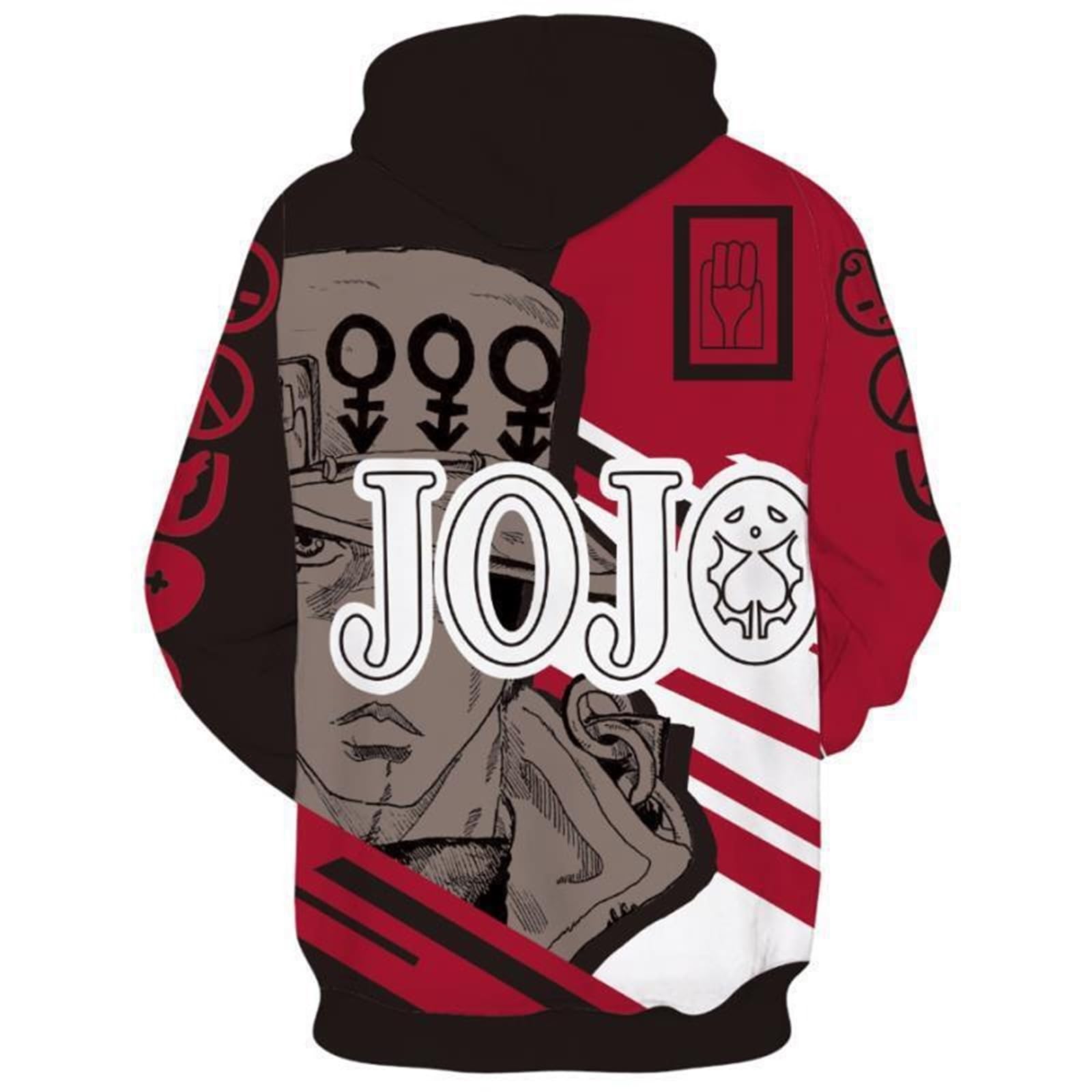 Felpa con Cappuccio JoJo's Bizarre Adventure Unisex Hoodie | Allenamento Pullover Per Felpe Traspiranti Con Coulisse Sweatshirt Per La Primavera