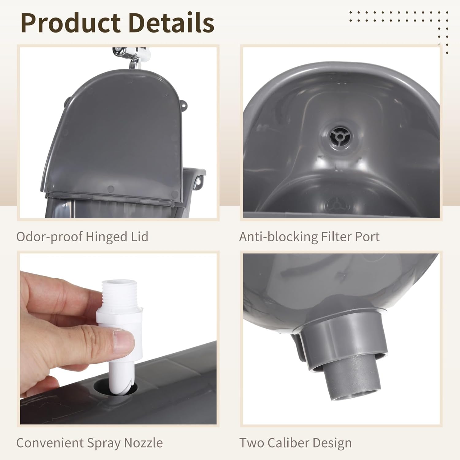 Wall-Mount Urinal, Bathroom Toilet, Lid & Kit