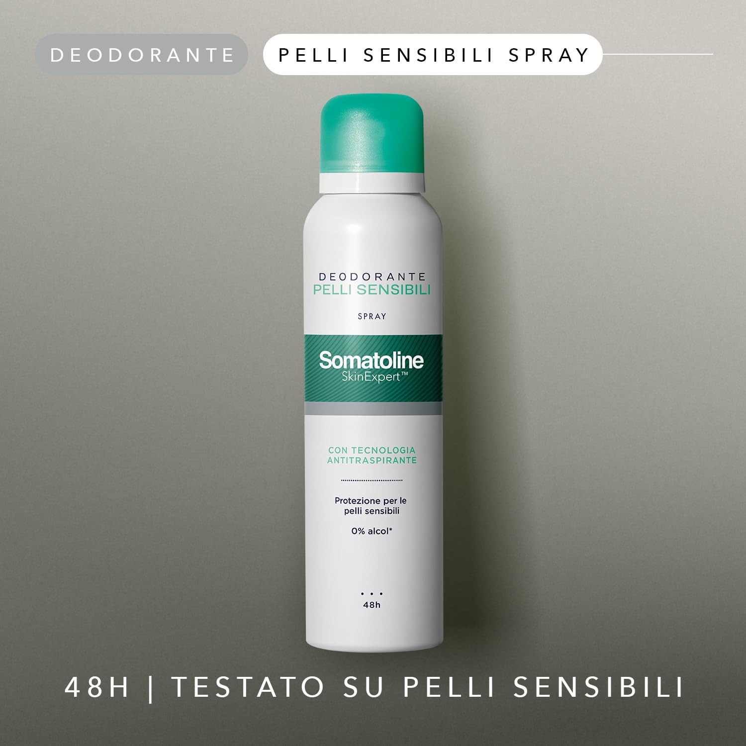 Somatoline SkinExpert Deodorante Pelli Sensibili - Antitraspirante 150 ml (Confezione da 4)