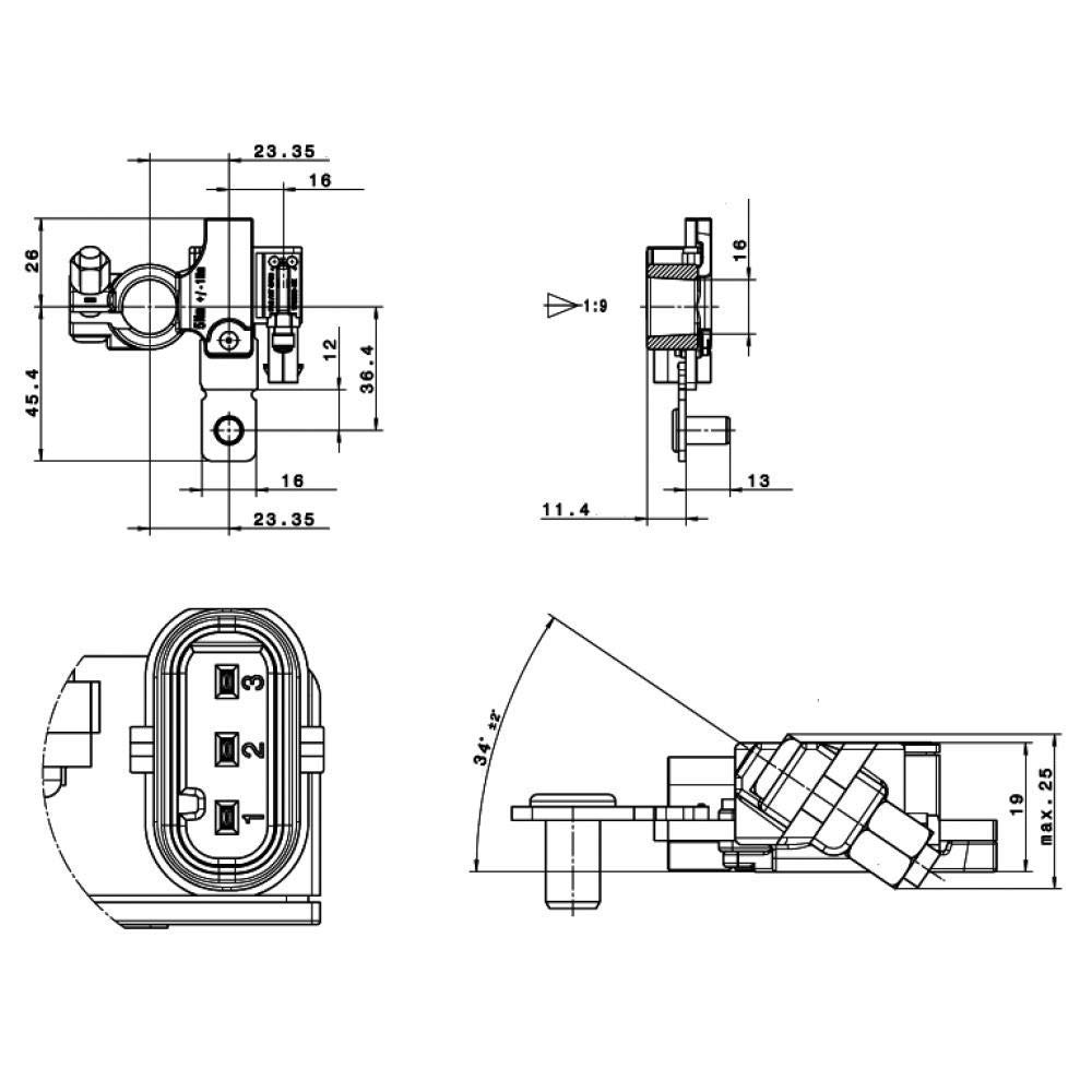 HELLA 6PK 011 700-001 Sensor, control de batería - 24V