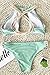 CUPSHE Fashion Women’s Hot Peppermint Wind Bikini Set Beach Swimwear Bathing Suit (M) Green