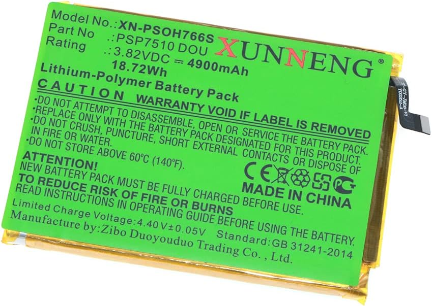 Battery for Li-Polymer fits Muze C7 Duo, PSP7510 DOU