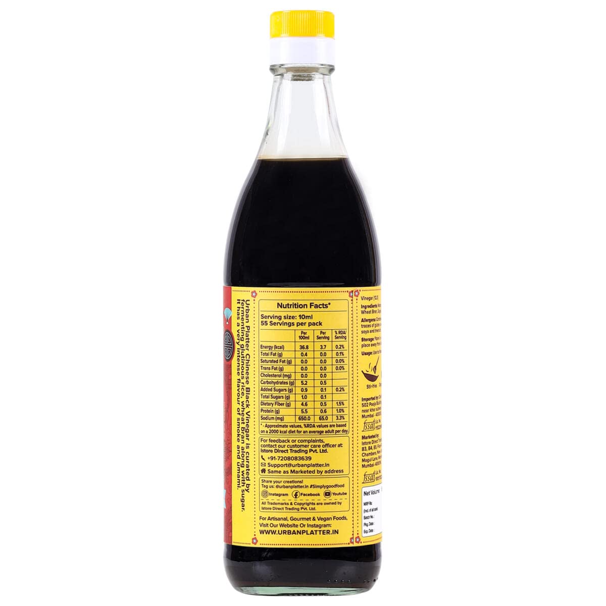 Urban Platter Chinese Black Chinkiang Vinegar, 550ml (Umami, Sweet, Smokey) - Image 3 thumbnail