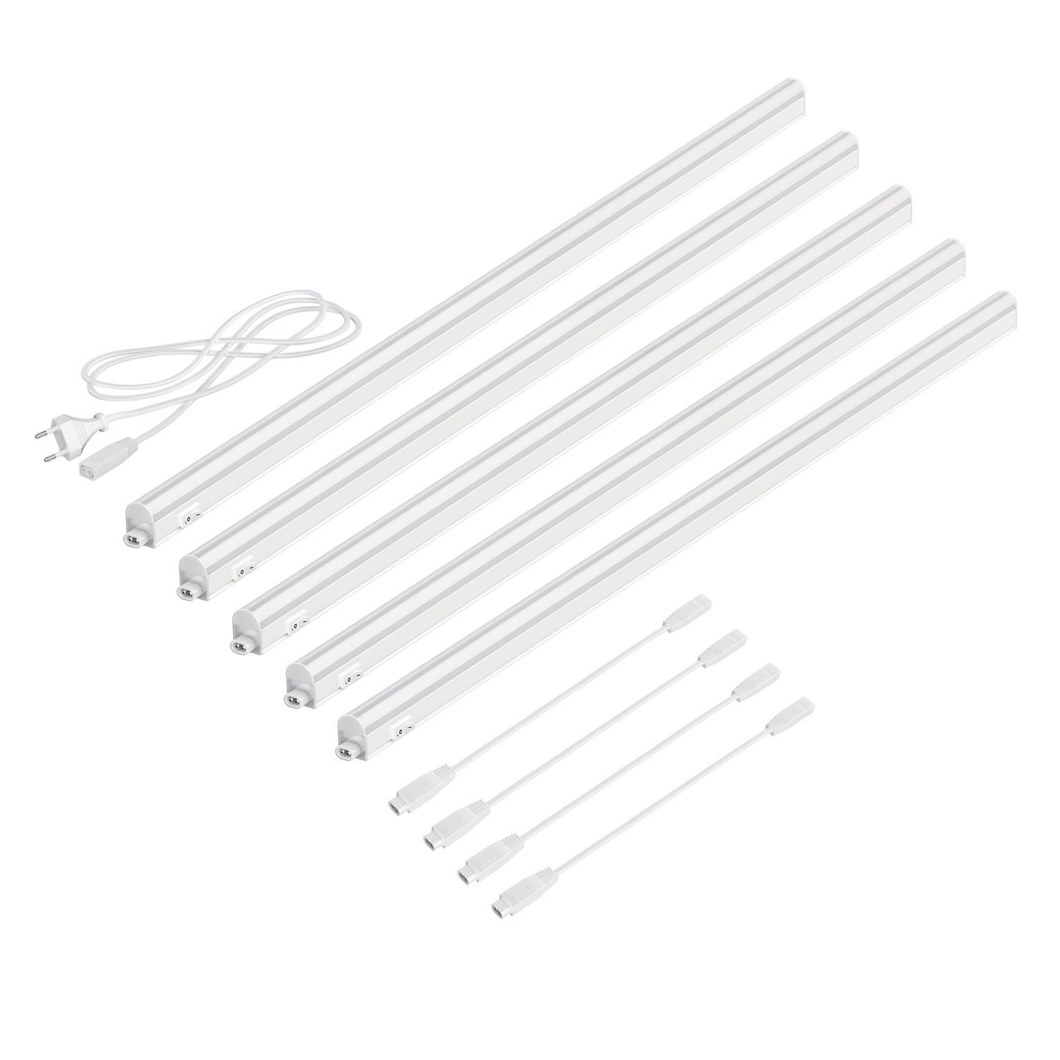 parlat Oprawy podszafkowe LED Rigel, każda 87,3cm, przewód 40cm, każda 1002lm, ciepły biały, zestaw 5