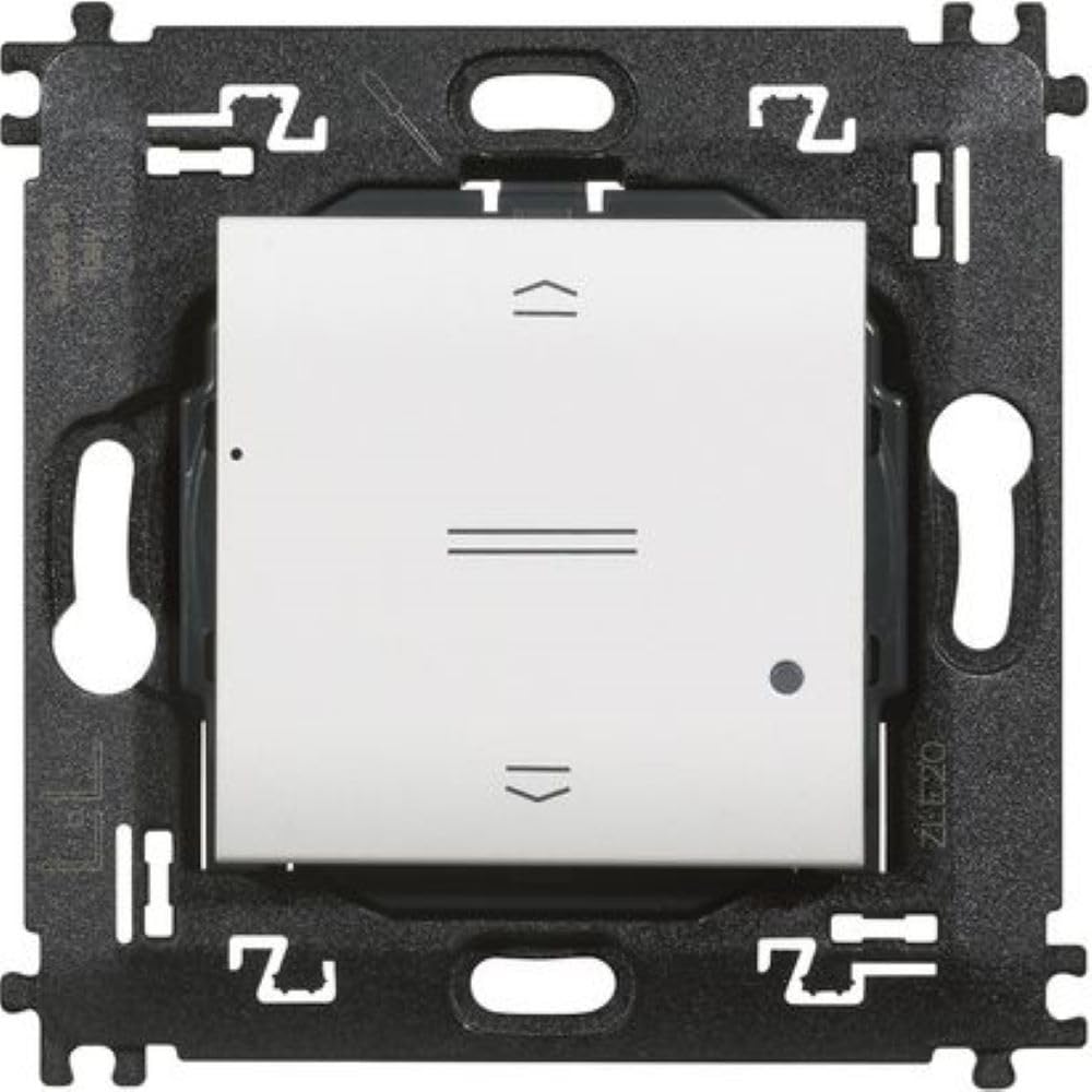 BTICINO Interruttore Tapparelle Wireless Livinglight N4027CW, Interruttore WiFi con Batteria, Controllo da Remoto App Home+Control, Funziona con Alexa, Google Home, Apple Home, Automazioni, Smart Home