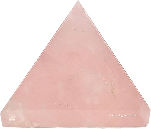 Miniatura 314 de Amazing Gemstone White Agate Snow Quartz Pyramid Crystal Healing Stones - 1" Great Pyramid Figurine of Natural Stone Pyramid for Meditation, Reiki