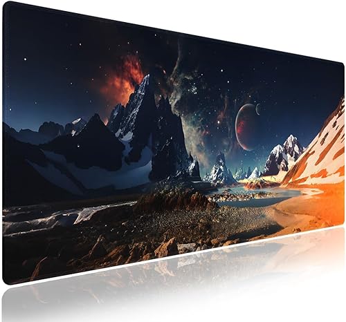 Miniatura 48 de Wknoon. Alfombrilla de ratón extragrande para juegos y oficina (31.5" x 11.8"), diseño de montaje de colección de cámaras retro, alfombrilla de