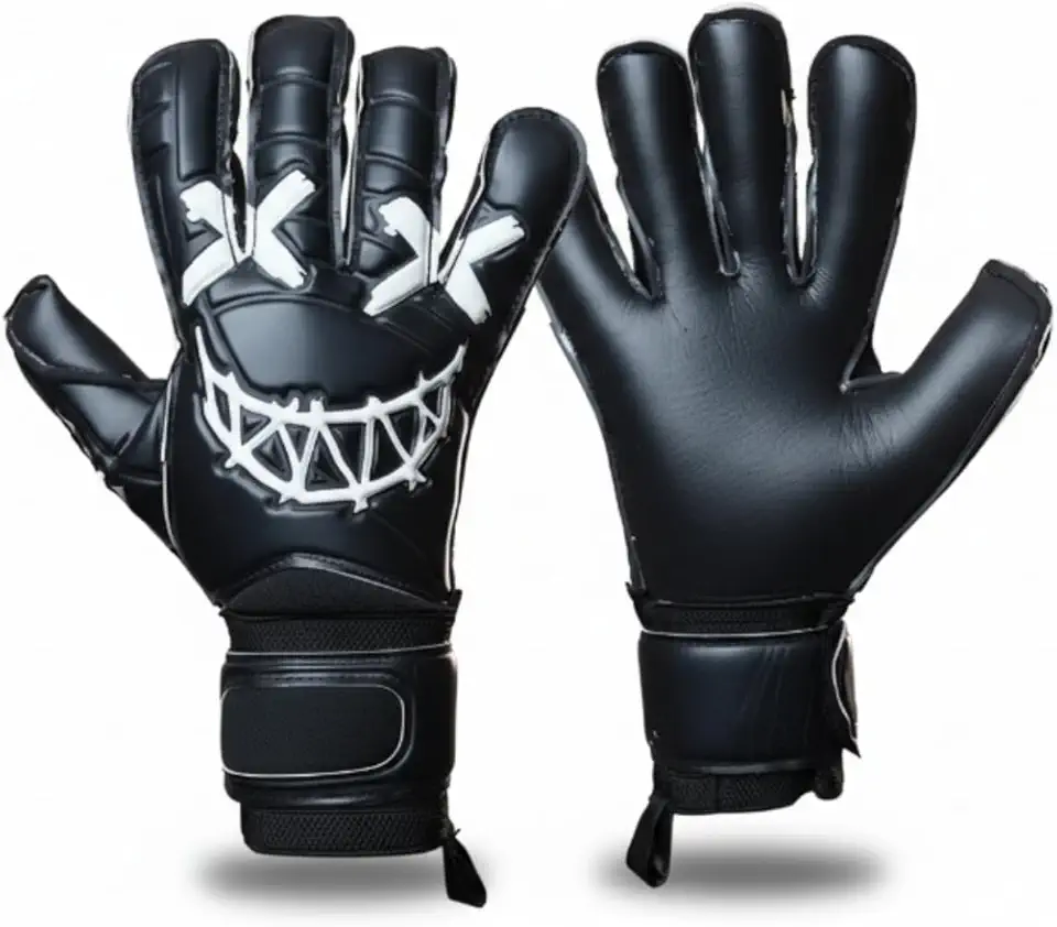 Luva Goleiro Profissional Difai Crazy Grip Látex 100% Alemão Tamanhos 9 10 11 Original Resistente Preta Branca